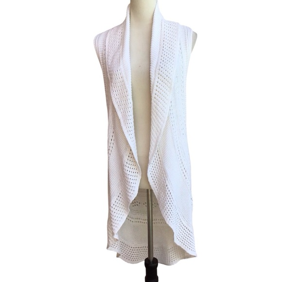 John Paul Richard Ivory Crochet Duster NEW - Picture 2 of 7